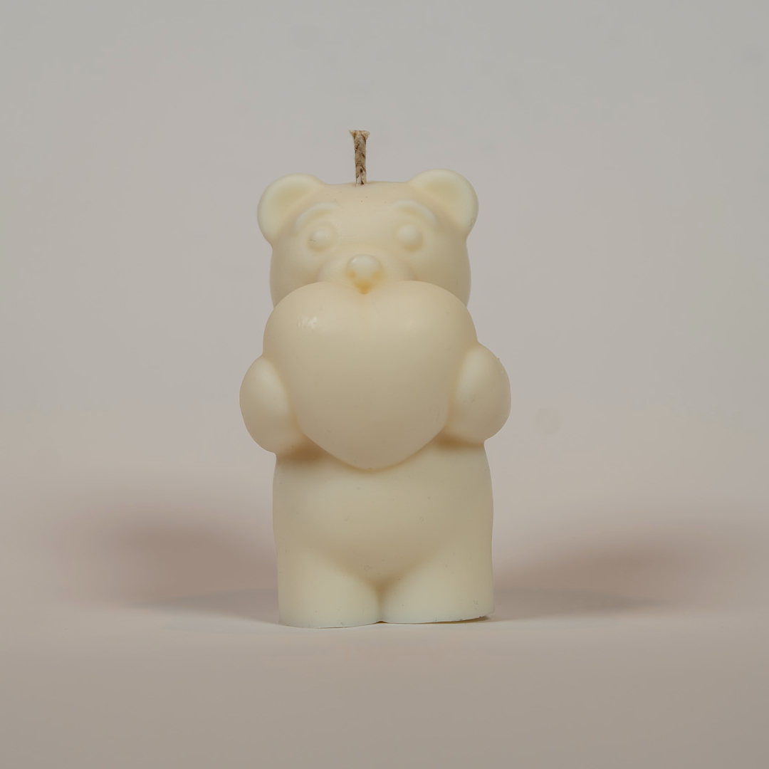 Herzbär-Kerze