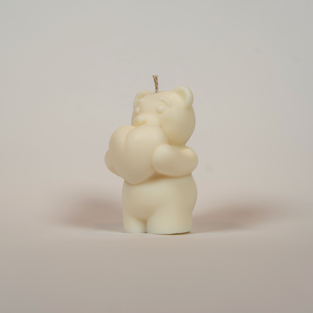 Herzbär-Kerze