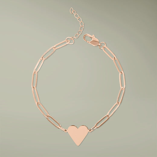 Paperclip Herz-Armband mit Gravur
