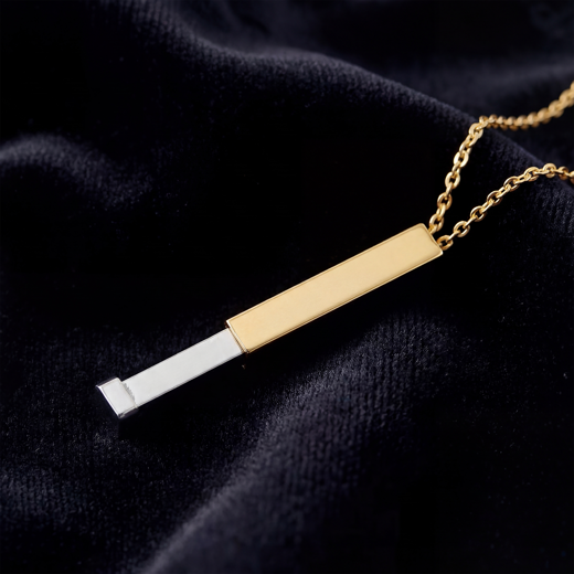 Versteckte Botschaft Halskette – Personalisierbare Bar-Kette mit Gravur