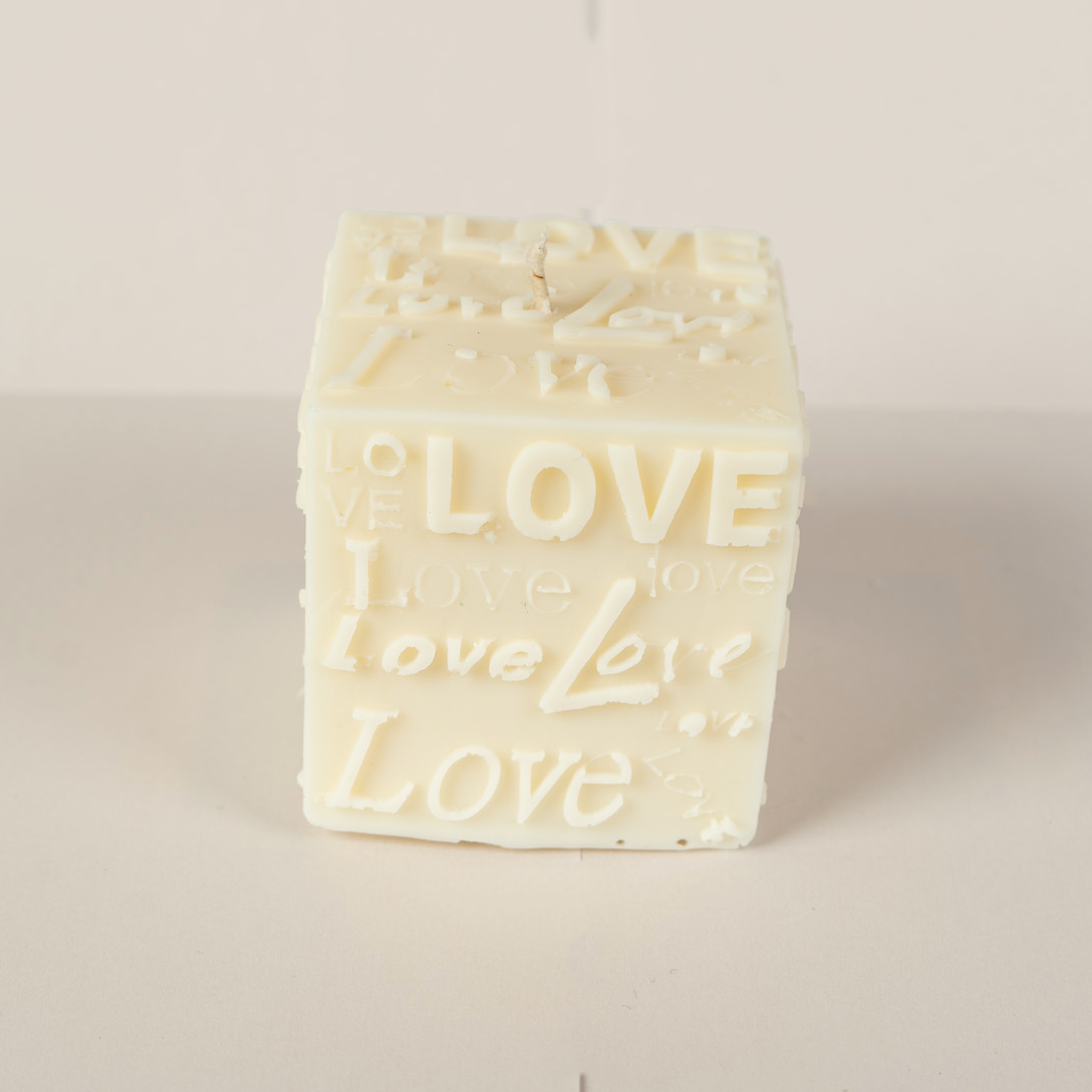 Love Würfel Kerze