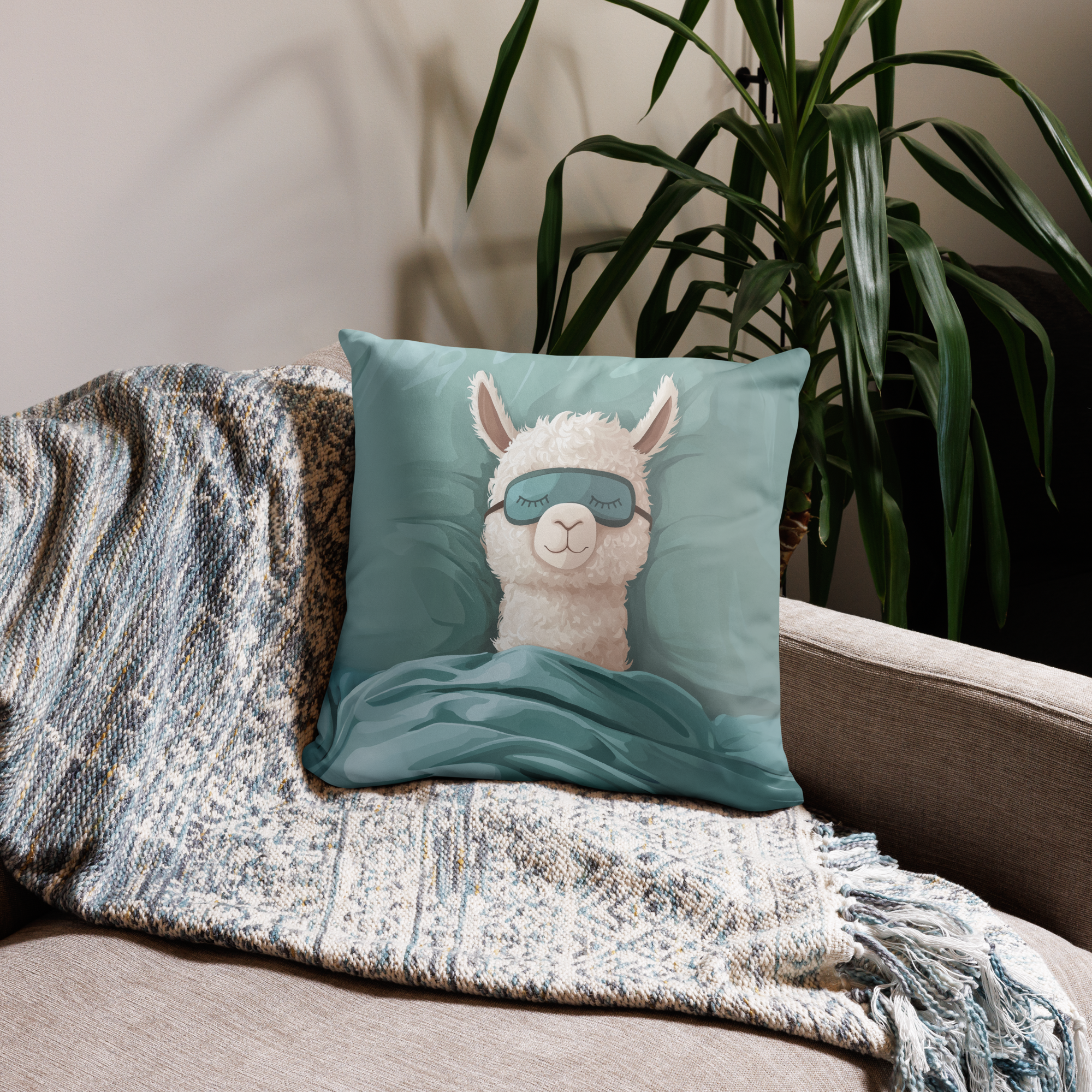 Sleepy Alpaka Kissen