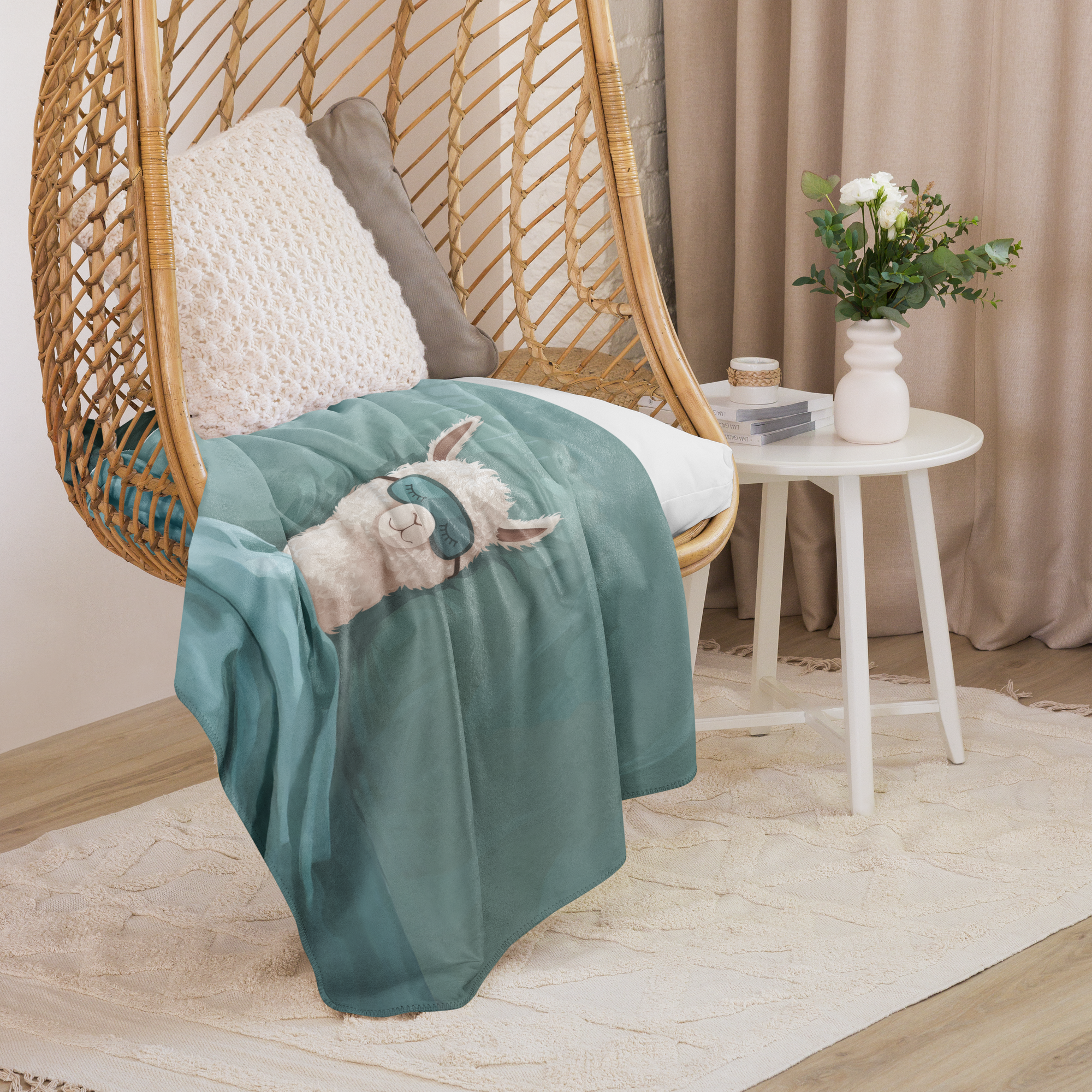 Premium Sherpa Decke - Sleepy Alpaka