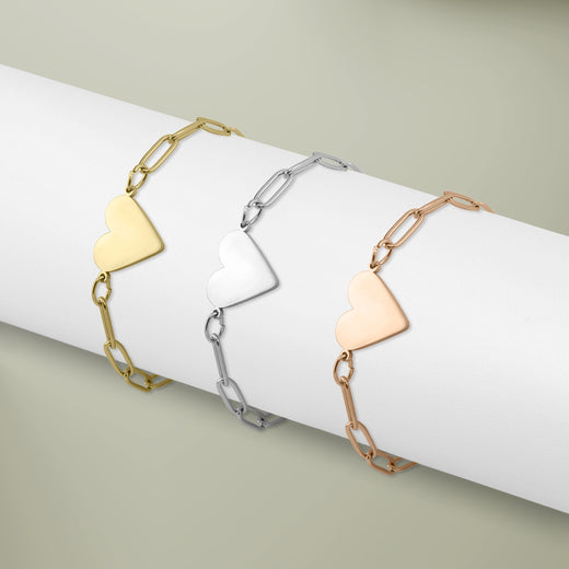 Paperclip Herz-Armband mit Gravur