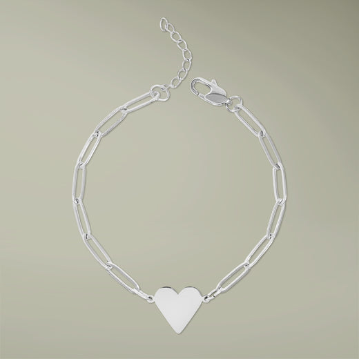 Paperclip Herz-Armband mit Gravur
