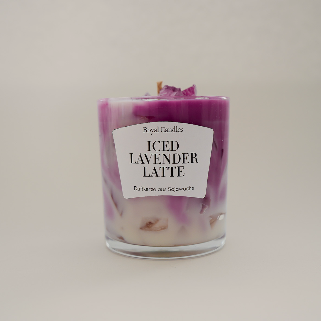 Iced Lavender Latte - Kerze
